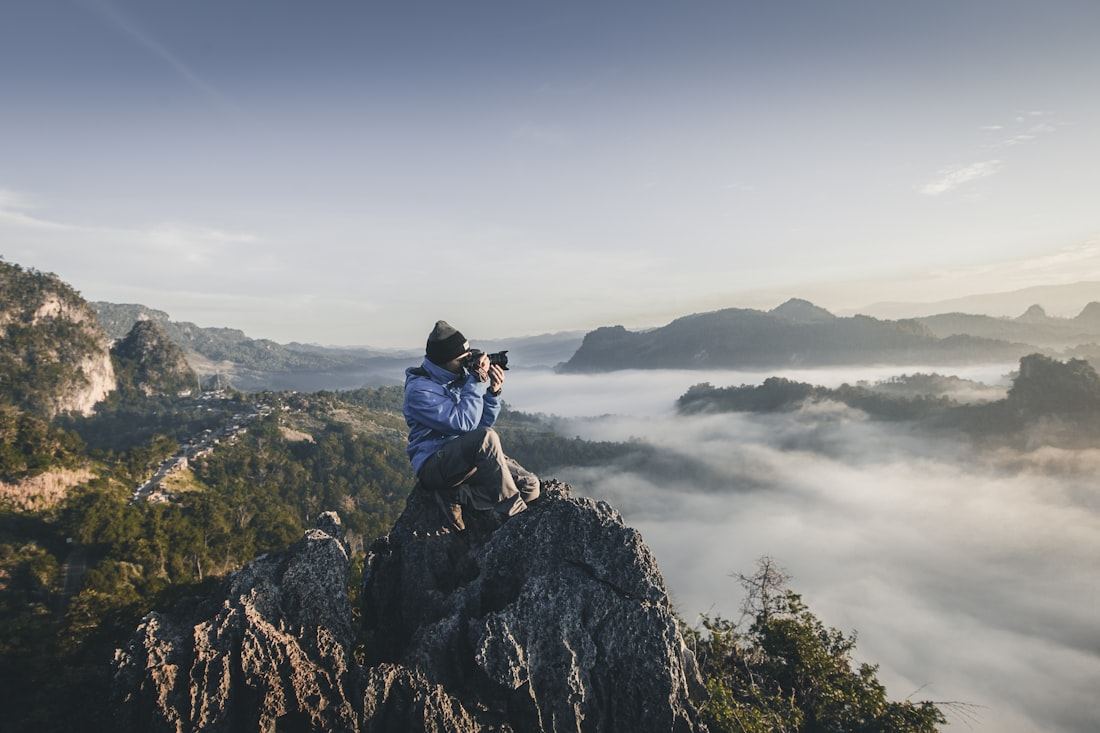 A camera filming a marketing shoot